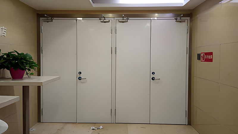 Discuss the precautions for installing fire doors